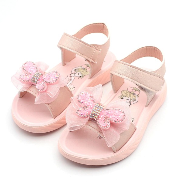 

Toddler Girls Rhinestone Bow Decor Sandals, Pink