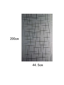 圖案印花窗戶隱私牆貼可拆卸防水裝飾窗戶膜 - 白色 - 查看 2