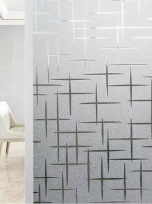 圖案印花窗戶隱私牆貼可拆卸防水裝飾窗戶膜 - 白色 - 查看 3