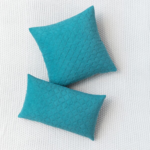 

1pc Solid Color Cushion Cover Without Filler, Blue
