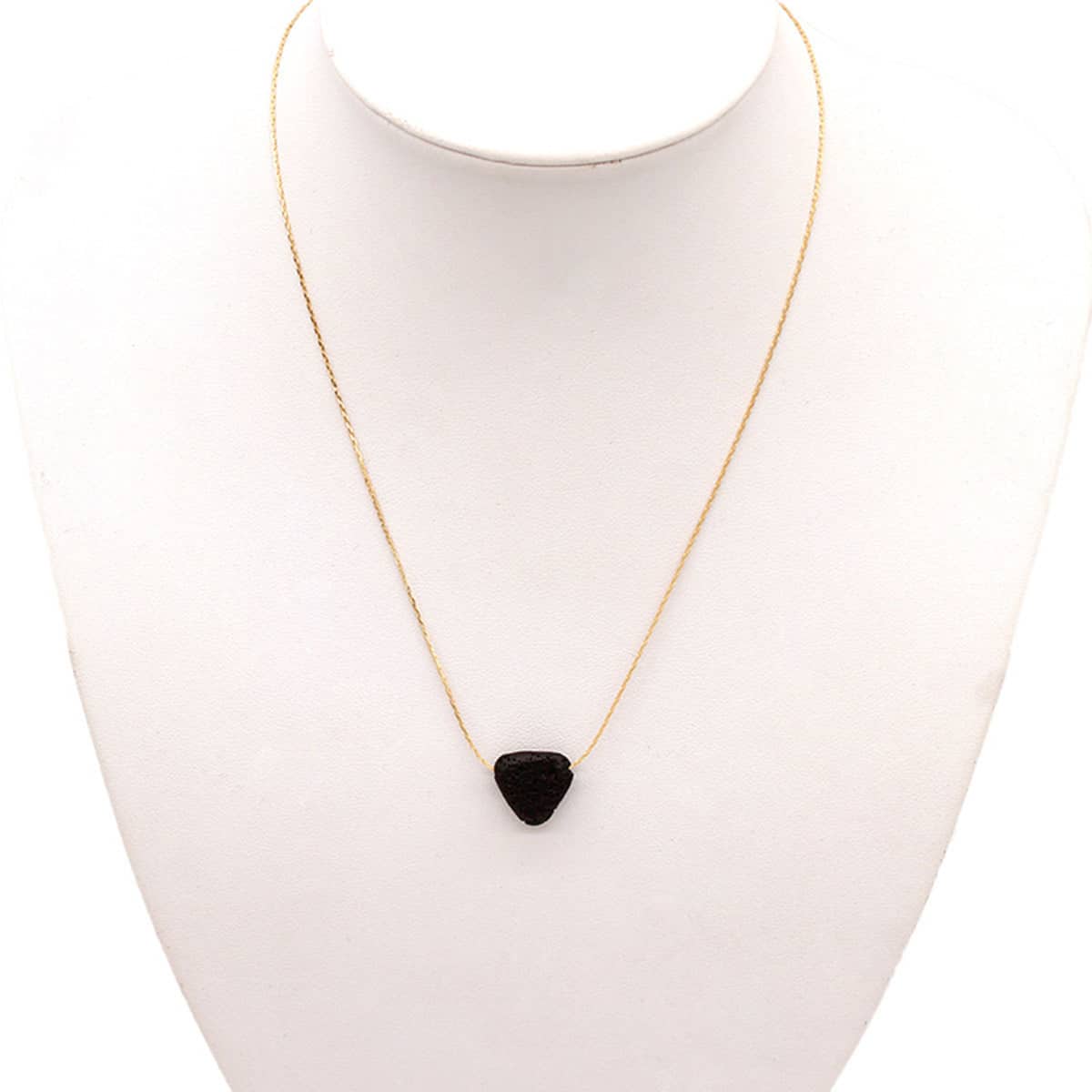 

Stone Pendant Necklace, Gold