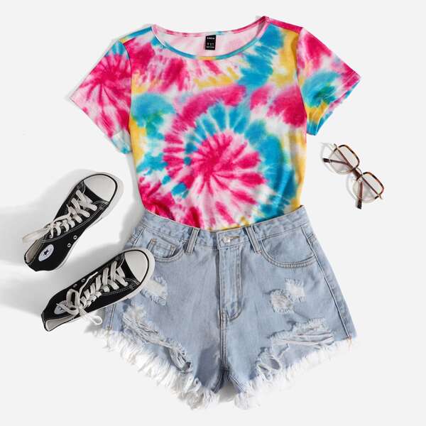 

Spiral Tie Dye Tee, Multicolor