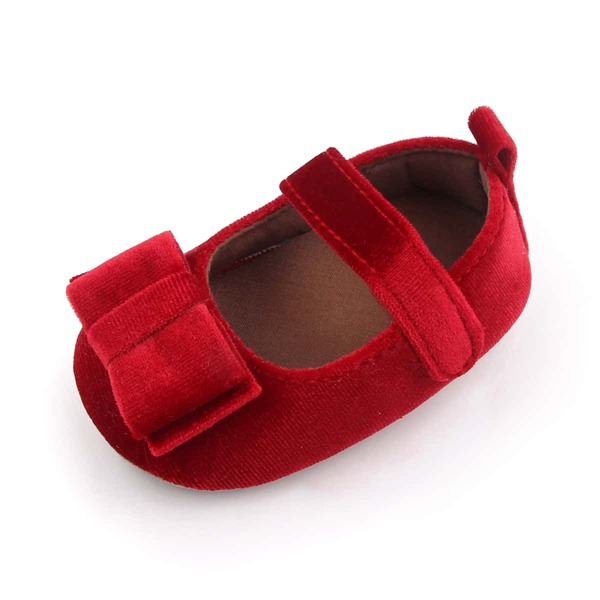 

Baby Girl Bow Decor Flats, Red