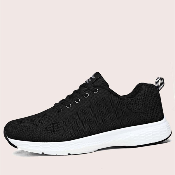 

Men Lace-up Front Sneakers, Black