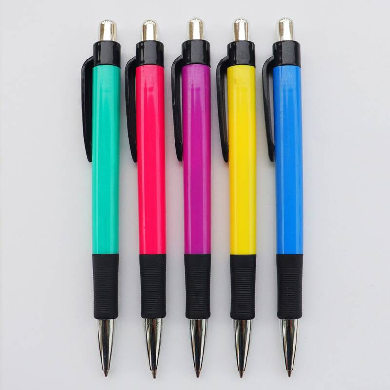 

5pcs Plastic Ballpoint Pen, Multicolor