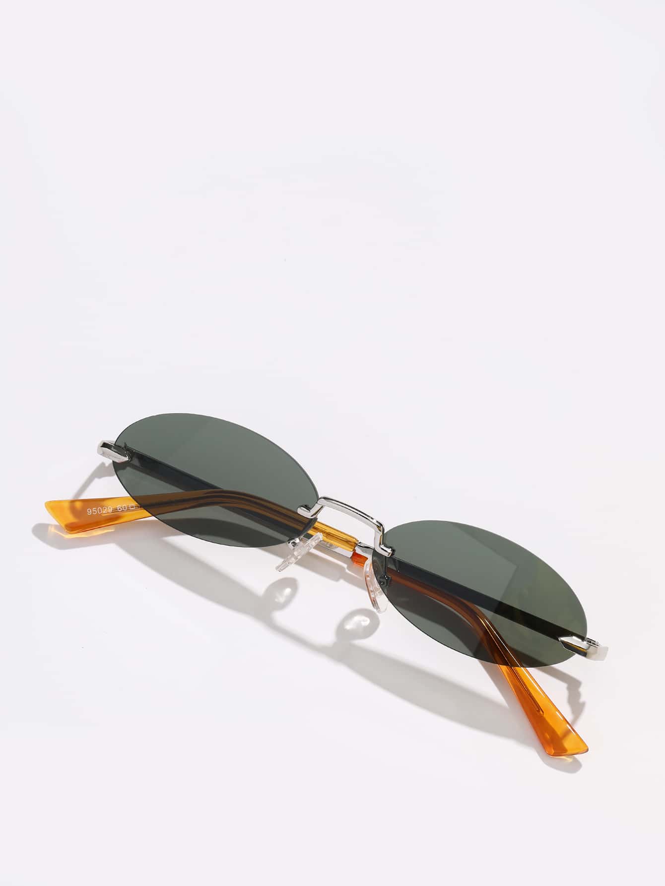 Women's Casual Oval Lens Fashion Glasses - Dark Green - View 1