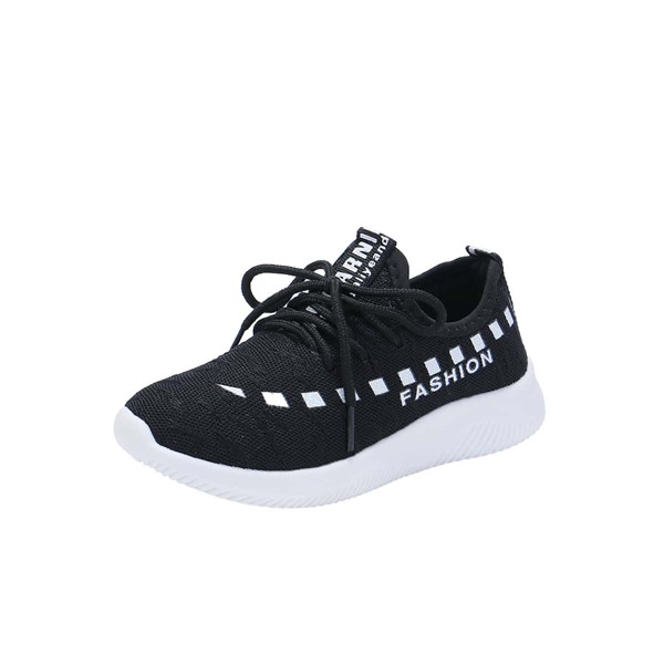 

Toddler Boys Letter Graphic Knit Running Shoes, Black