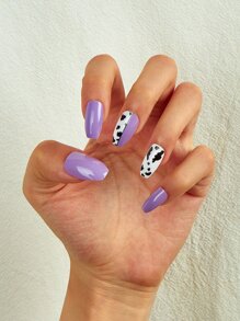 Nail Nina 24pcs Cow Pattern Fake Nail & 1sheet Tape - Multicolor - View 1