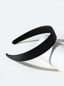 1pc Macaron Color Wide Solid Hairband With Acrylic Plate (3cm Width), Wide Elastic Headband,Hairband,Hair Hoop Headbands