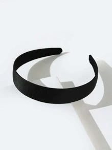 1pc Macaron Color Wide Solid Hairband With Acrylic Plate (3cm Width), Wide Elastic Headband,Hairband,Hair Hoop Headbands