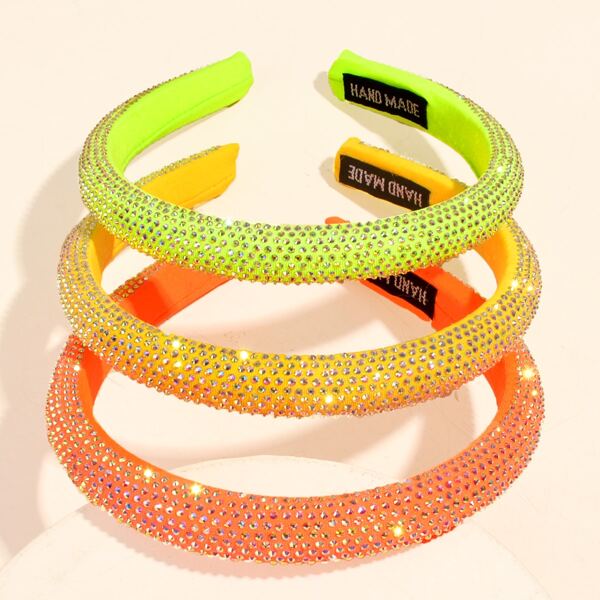 

3pcs Rhinestone Decor Headband, Multicolor
