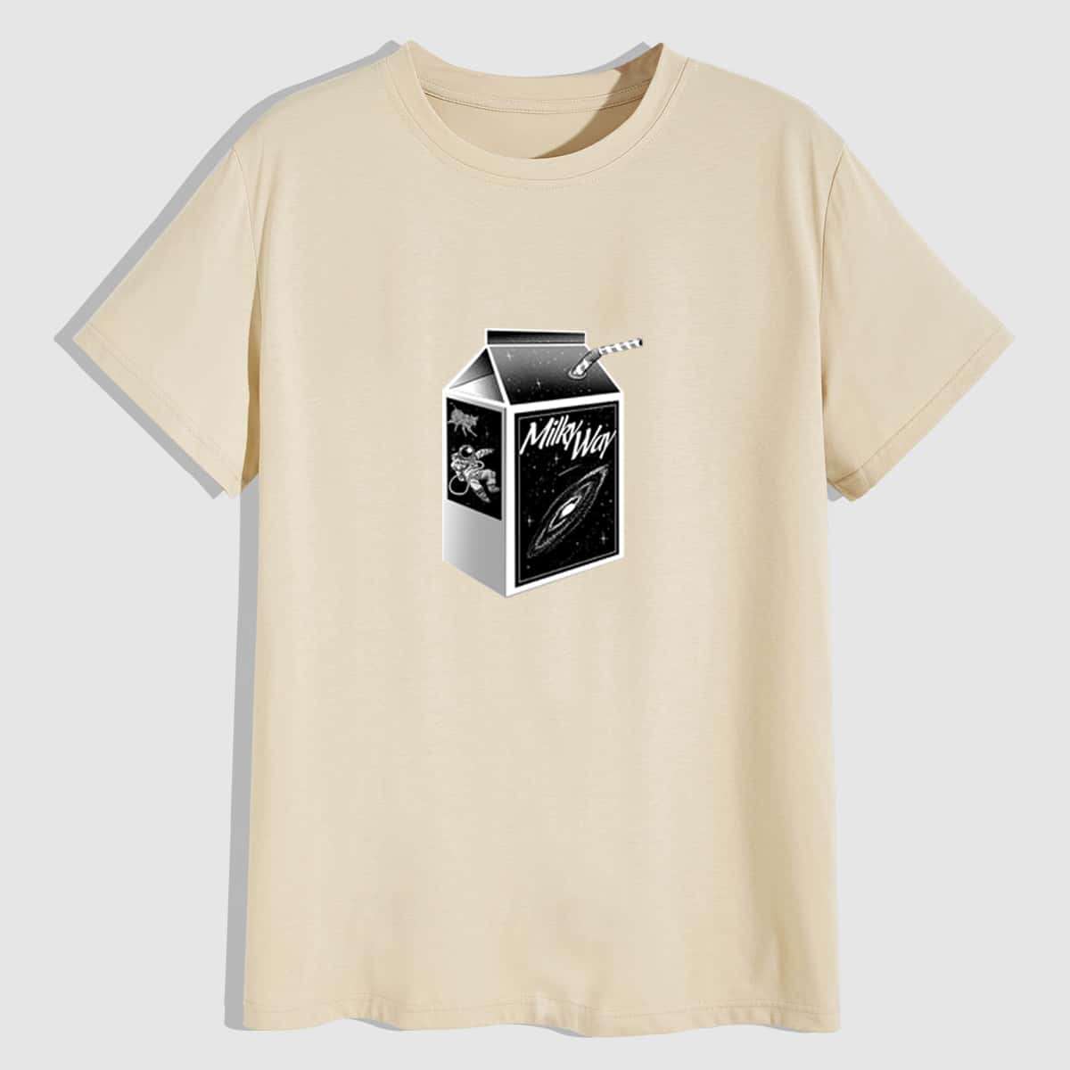 

Guys Milk Box Graphic Tee, Khaki