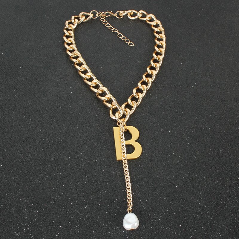 

Letter Chain Necklace, Gold