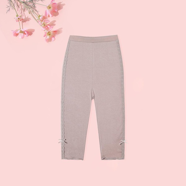 

Girls Lace Side Leggings, Dusty pink