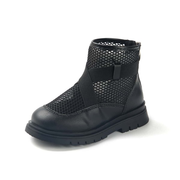 

Toddler Girls Minimalist Mesh Panel boots, Black