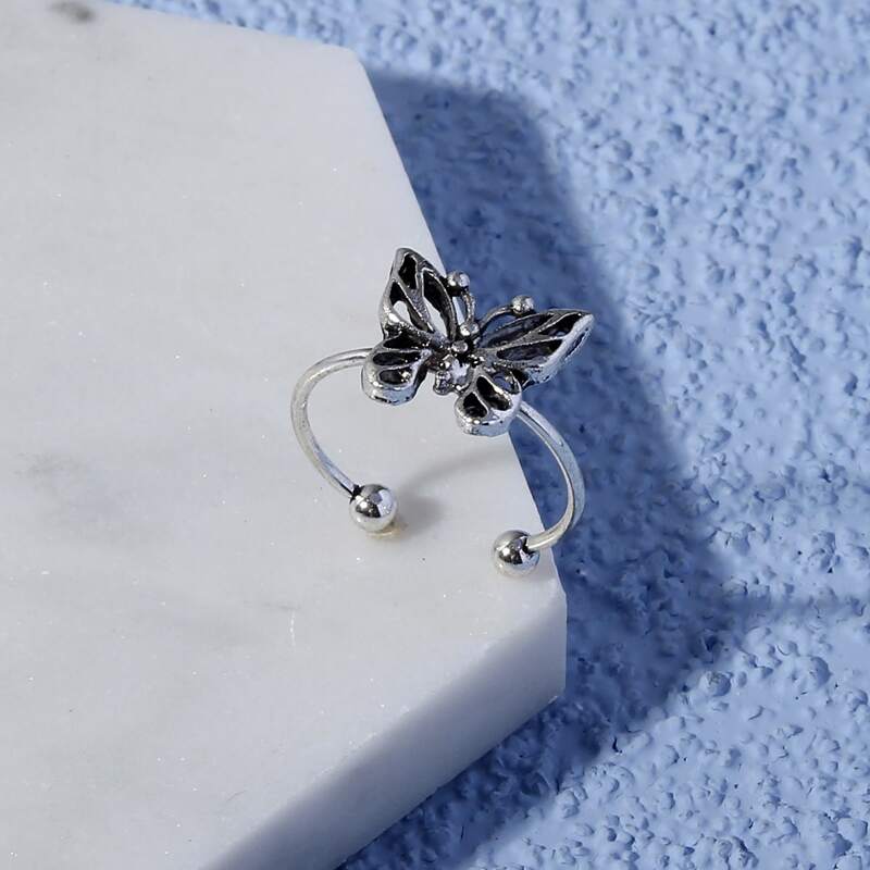

Butterfly Cuff Ring, Silver