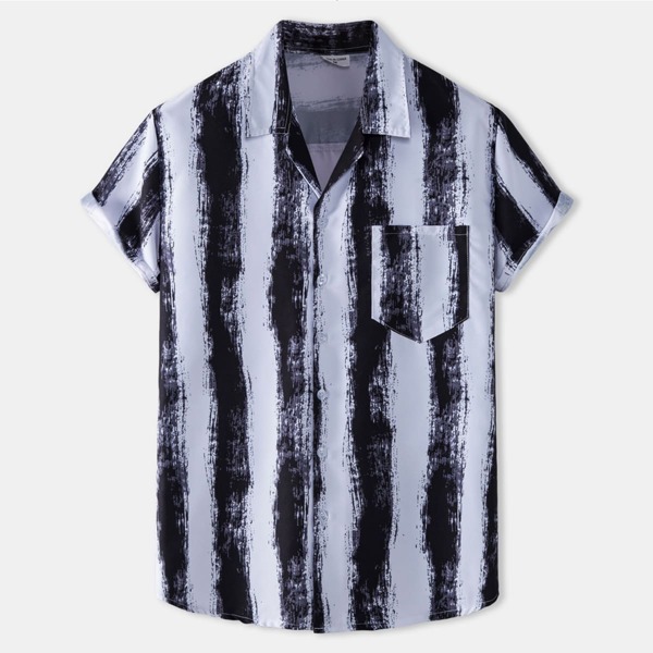 

Guys Striped Button Front Pocket Shirt, Multicolor