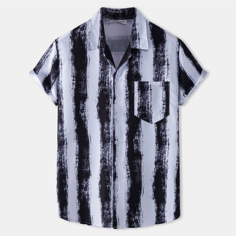 

Guys Striped Button Front Pocket Shirt, Multicolor
