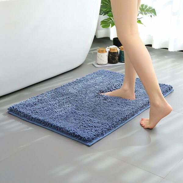 

Chenille Absorbent Non-slip Floor Mat, Dusty blue