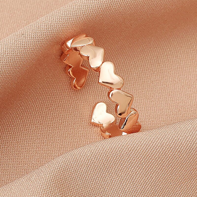 

Heart Cuff Ring, Rose gold