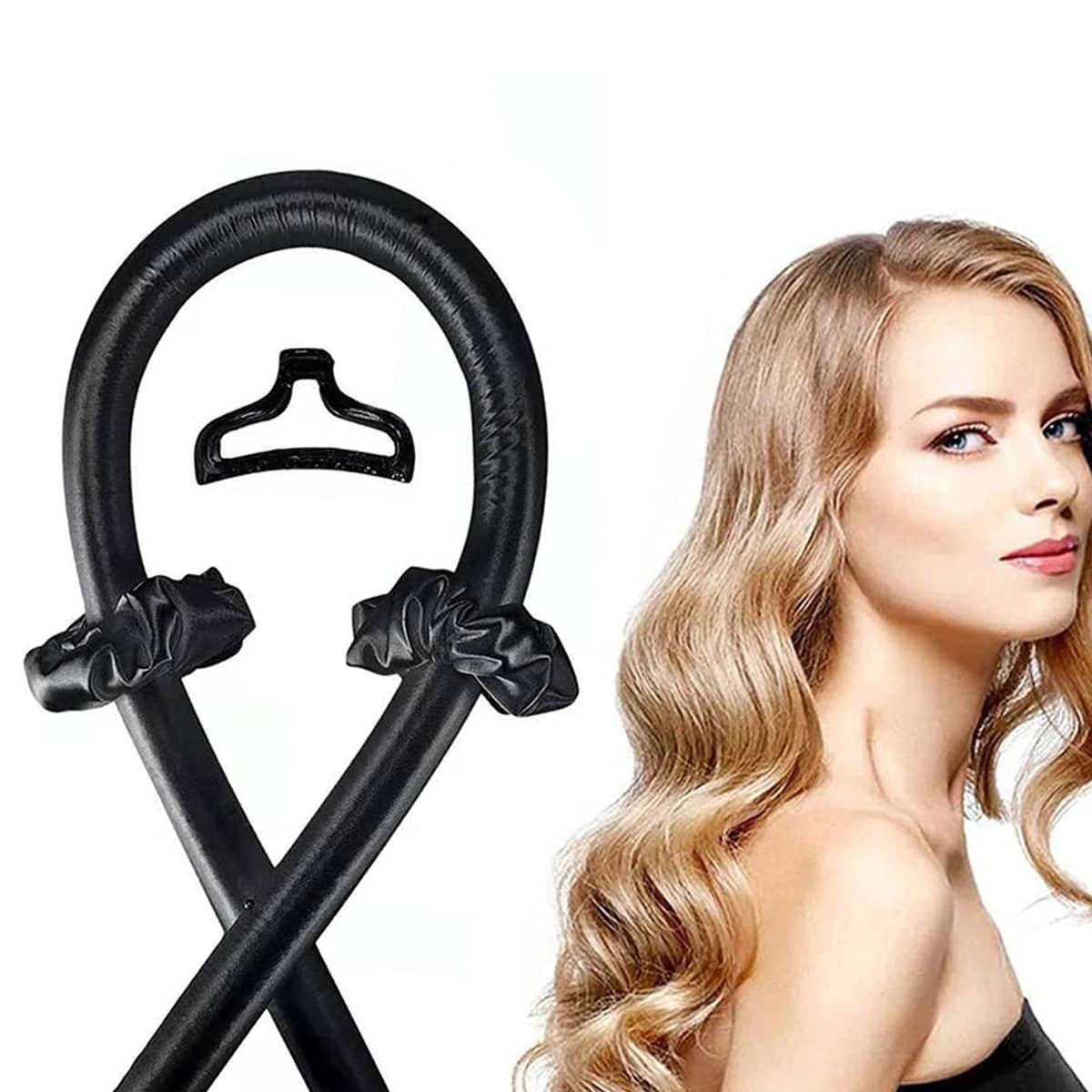 

1pc Sponge Hair Curler & 2pcs Scrunchie & 1pc Hair Claw, Black