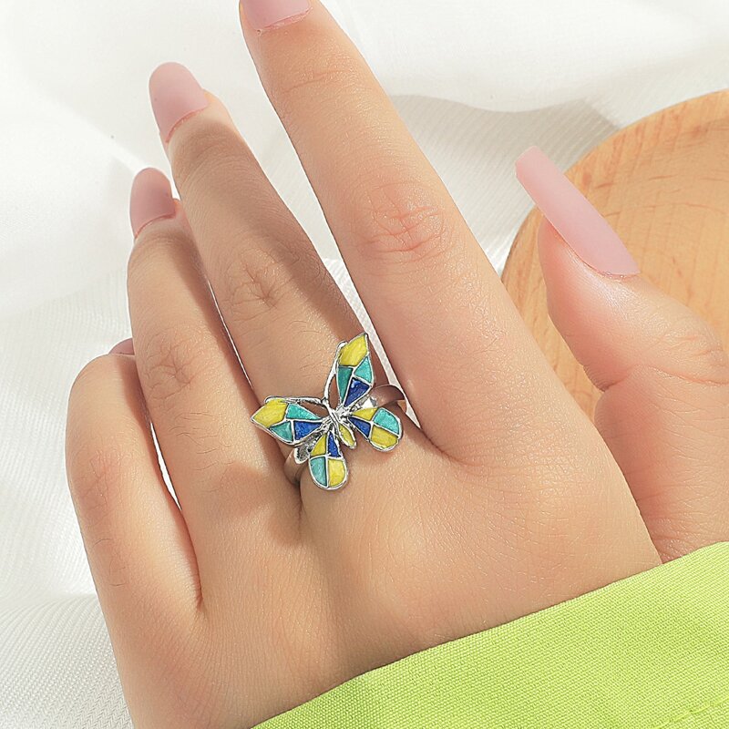 

Glitter Butterfly Ring, Multicolor