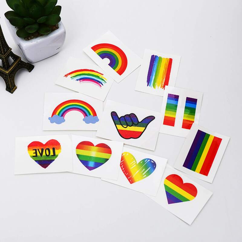 

10sheets LGBT Random Rainbow Sticker, Multicolor