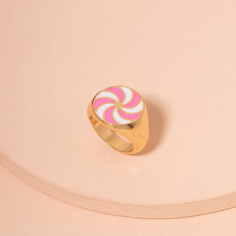 

1pc Windmill Round Ring, Gold