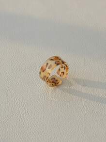 樹脂開口戒指 - 黃色 - 查看 1