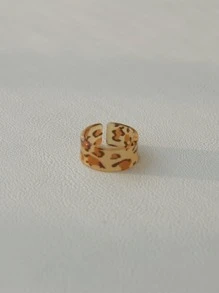 樹脂開口戒指 - 黃色 - 查看 2