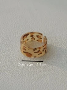 樹脂開口戒指 - 黃色 - 查看 3