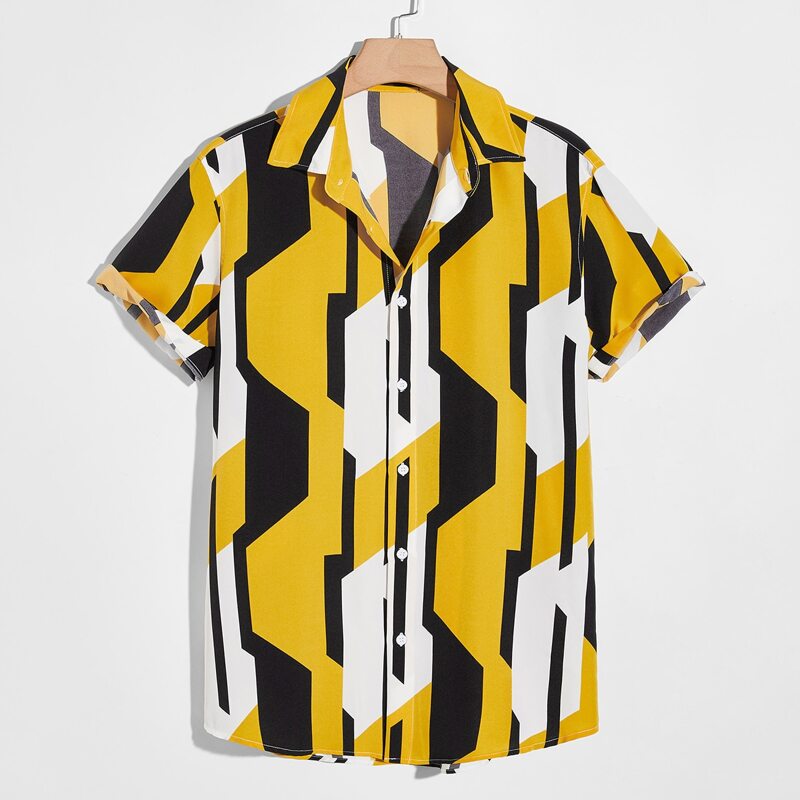 

Guys Geo Print Shirt, Multicolor