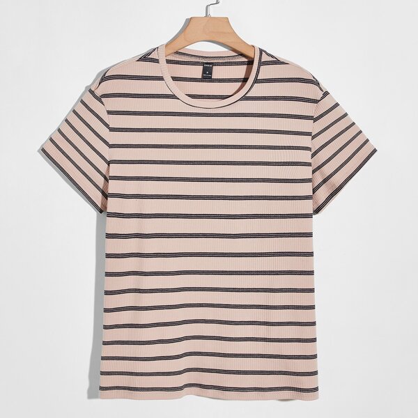 

Men Striped Print Tee, Multicolor