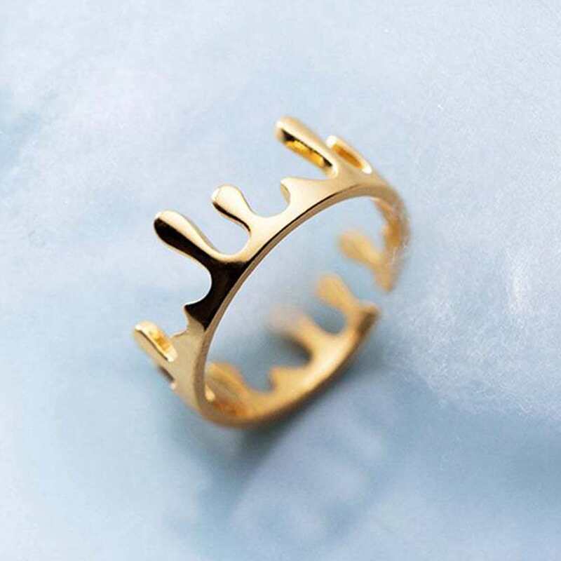

1pc Simple Cuff Ring, Gold