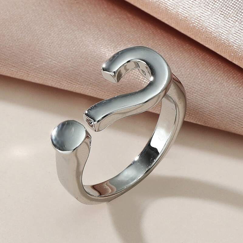 

1pc Simple Cuff Ring, Silver