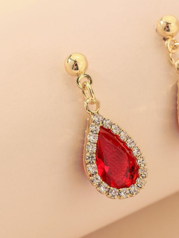 Rhinestone Drop Earrings SHEIN USA