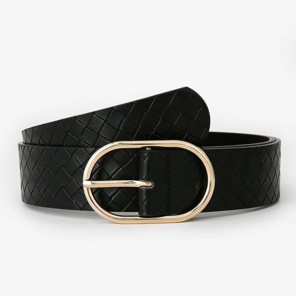 

Geo Buckle Belt, Black