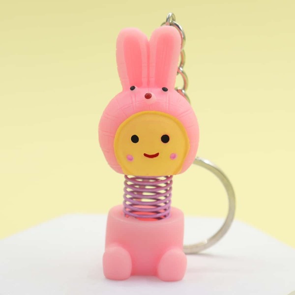 

Cartoon Animal Charm Keychain, Multicolor