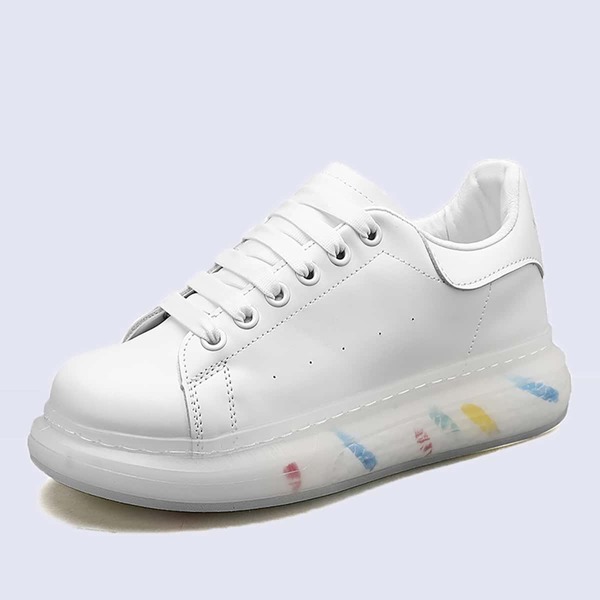 

Men Lace-up Front Skate Shoes, White