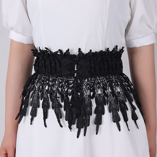 

Lace Decor Belt, Black