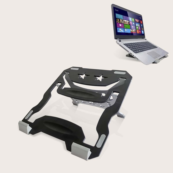 

Foldable Hollow Out PC Stand, Black