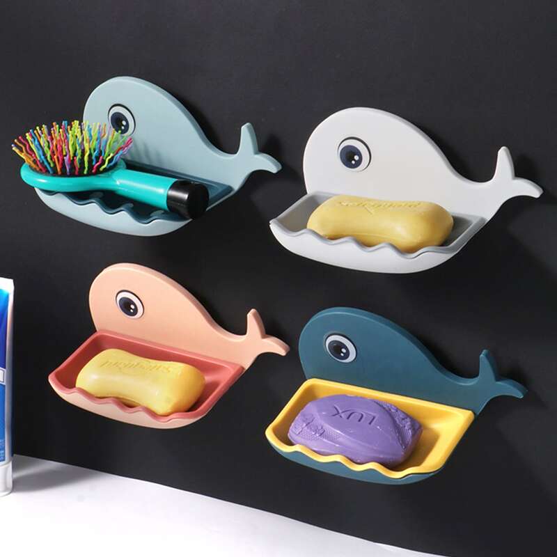 

1pc Cartoon Wall Mounted Soap Holder, Multicolor