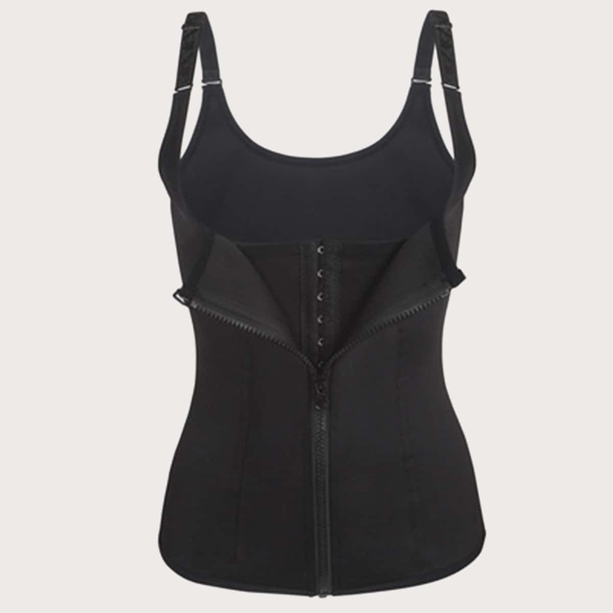 

1pc Solid Waist Trainer, Black