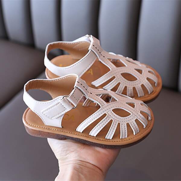

Toddler Girls Cut Out Sandals, Beige