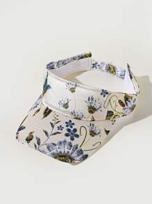 Sombrero Visera Con Diseño De Flores - Multicolor - Ver 1
