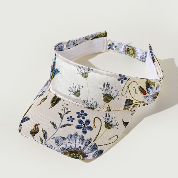 

Flower Print Visor Hat, Multicolor