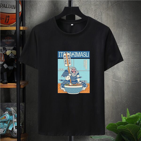 

Men Figure & Letter Graphic Tee, Black