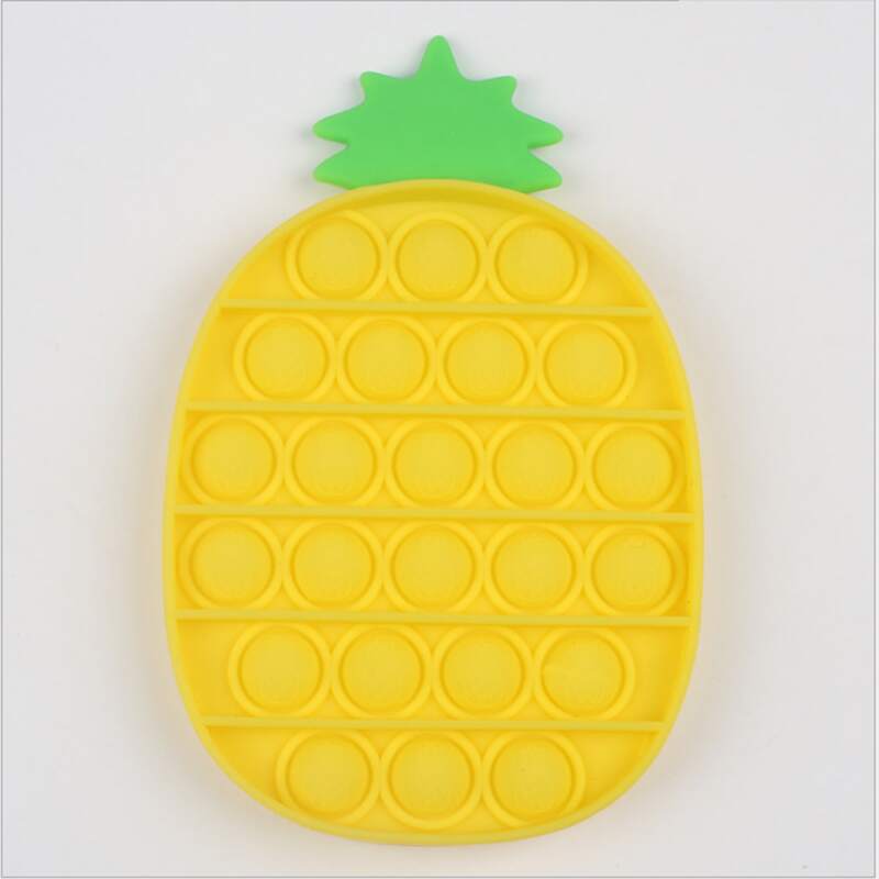 

1pc Pineapple Shaped Push Bubble Toy, Multicolor