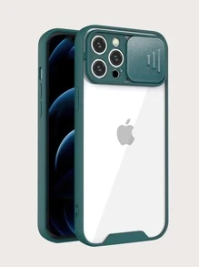 Funda compatible con iPhone marco en contraste cubierta de cámara - Verde Oscuro - Ver 1