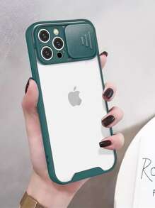 Funda compatible con iPhone marco en contraste cubierta de cámara - Verde Oscuro - Ver 2